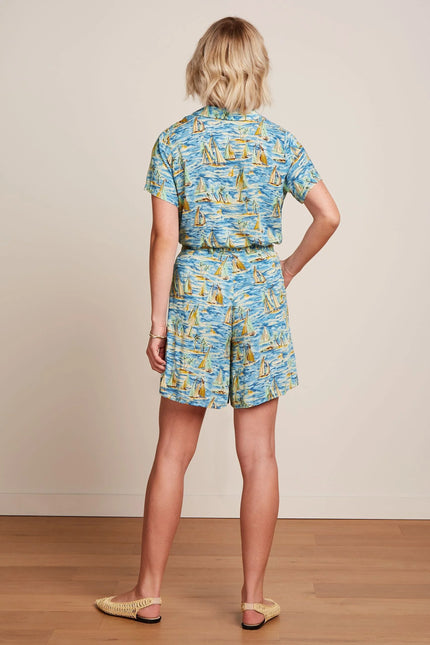 King Louie Bella Blouse - Le Bec - Moonlight Blue