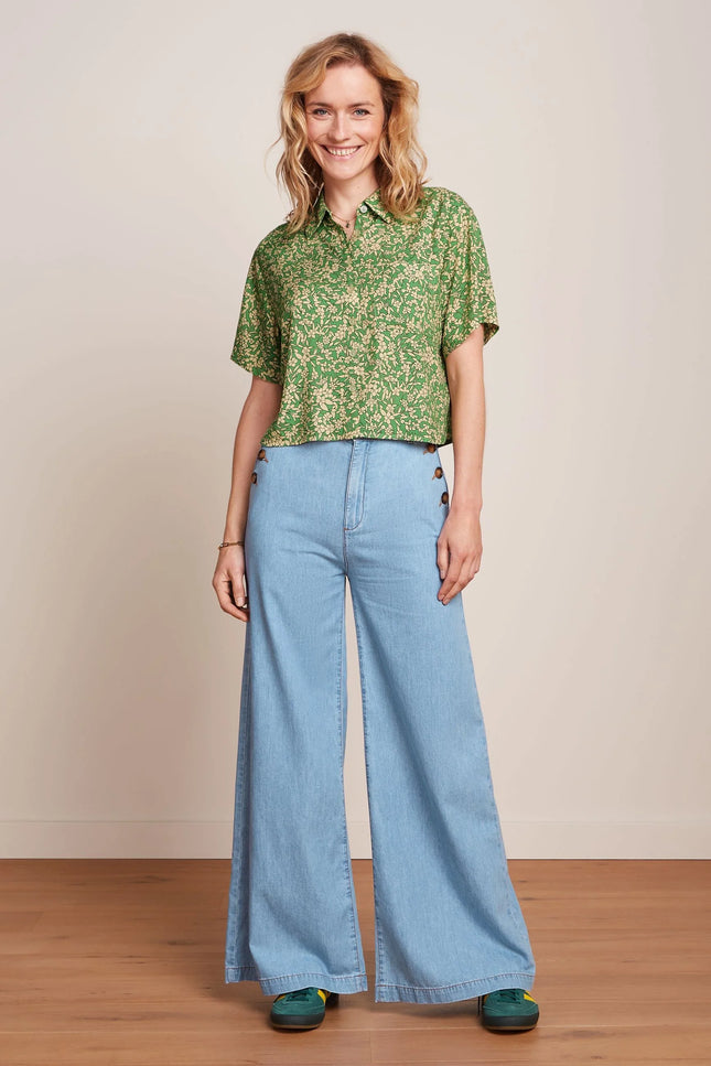 King Louie Evelina Blouse - Paradis - Jasmin green
