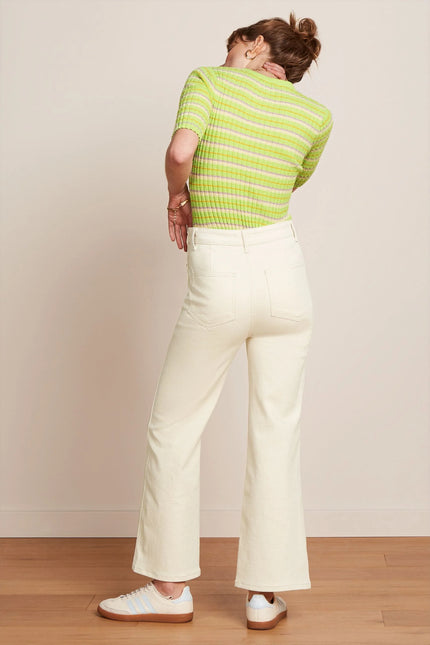 King Louie Agnes Rib Top - Sunny- Paradise Green