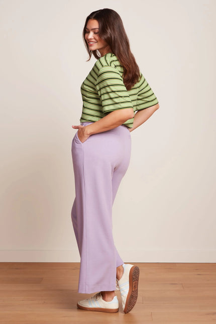 King Louie Boxy Tee - Seaside Stripe - Dark Citron