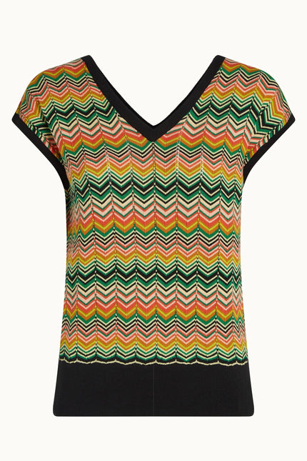 King Louie Double V Top - Penny Zigzag