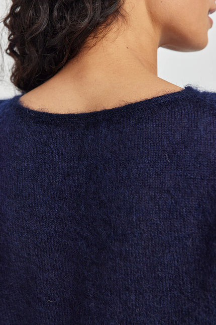 Untouched World June Knit Tee - Deep Ocean