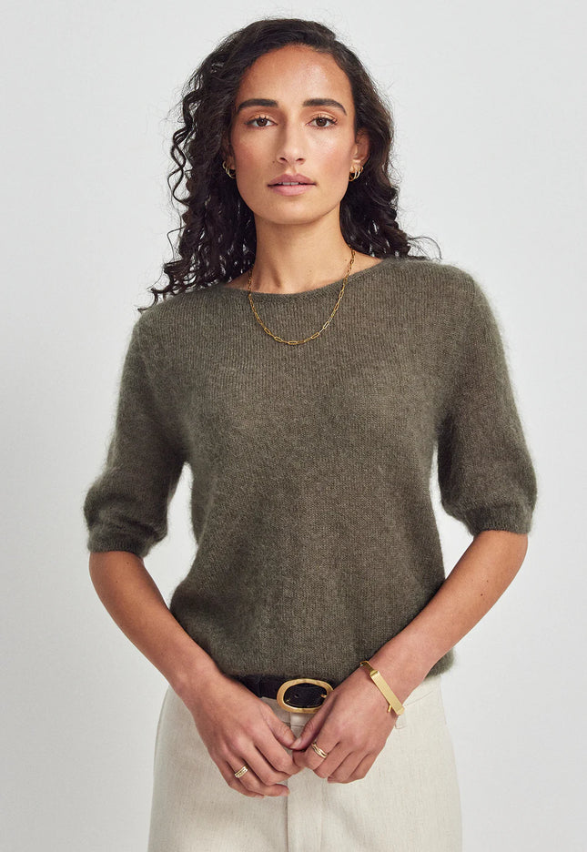 Untouched World June Knit Tee - Olive Grove