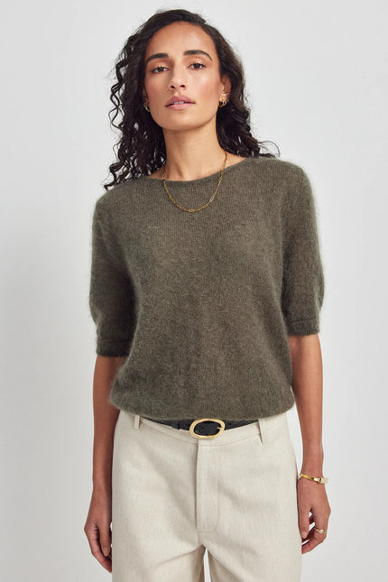 Untouched World June Knit Tee - Olive Grove