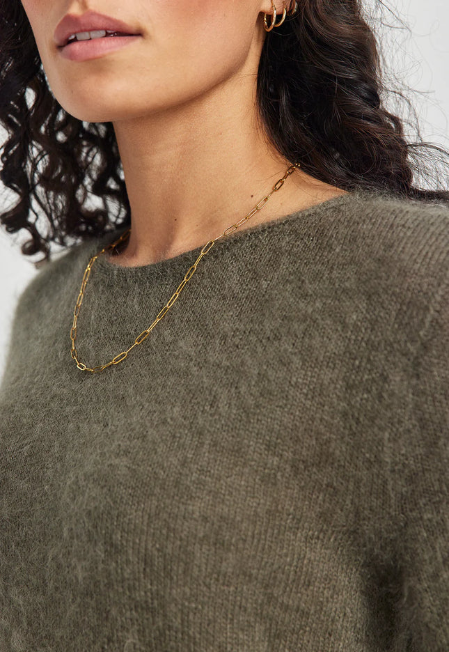 Untouched World June Knit Tee - Olive Grove