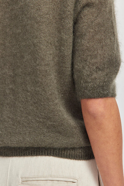 Untouched World June Knit Tee - Olive Grove