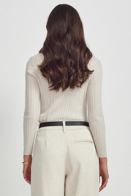 Untouched World Ella Rib Top - Ecru