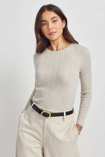 Untouched World Ella Rib Top - Ecru