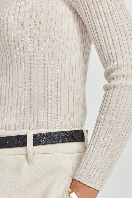 Untouched World Ella Rib Top - Ecru
