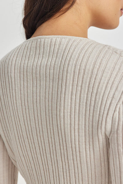Untouched World Ella Rib Top - Ecru