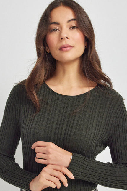 Untouched World Ella Rib Top - Forest