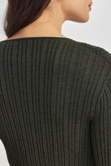 Untouched World Ella Rib Top - Forest