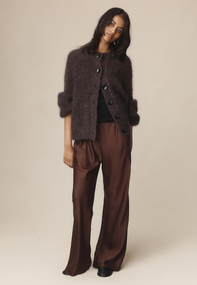Marle Jasper Cardigan - Mohair/Merino - Tapenade