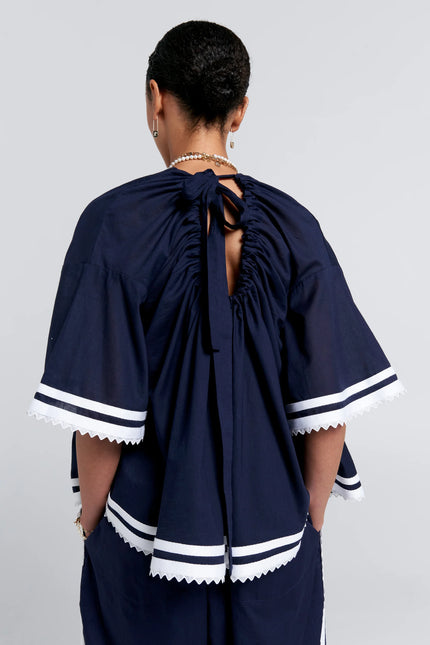 Karen Walker Field Blouse - Navy