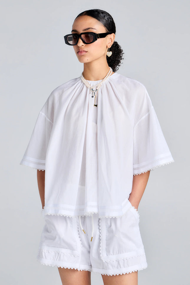 Karen Walker Field Blouse - White