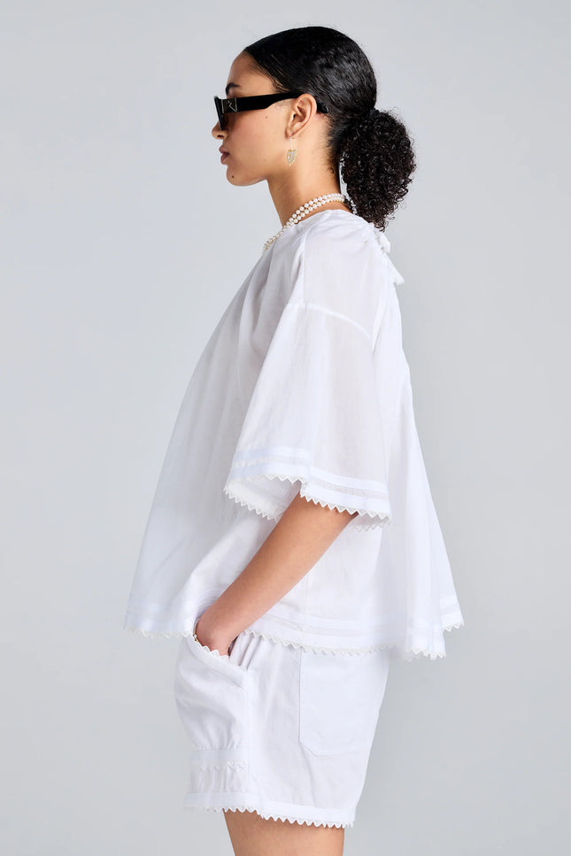 Karen Walker Field Blouse - White
