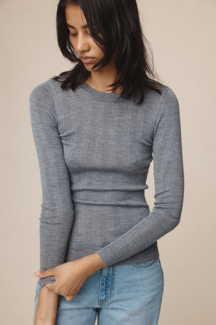 Marle Ana Top - Merino/Silk - Soft Charcoal