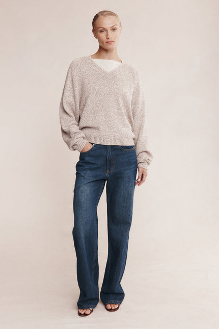 Marle Moss Sweater - Fleur Speckle