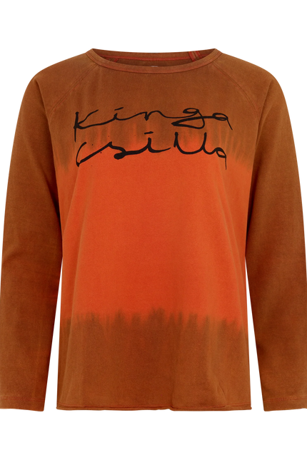 Kinga Csilla Fire Raw LS Tee - Rust