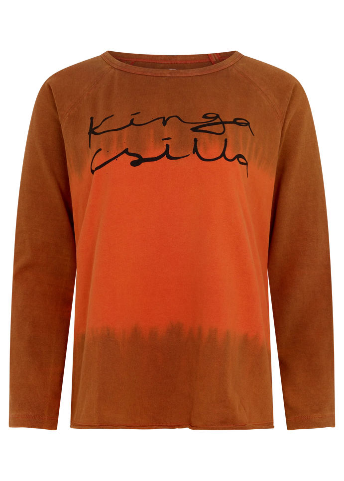 Kinga Csilla Fire Raw LS Tee - Rust