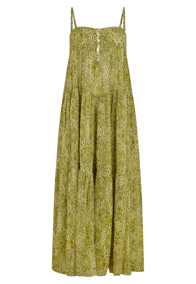 Kinga Csilla Viper Neroli Maxi Dress - Pistachio