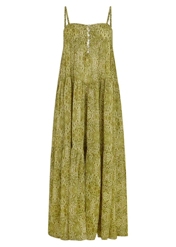 Kinga Csilla Viper Neroli Maxi Dress - Pistachio