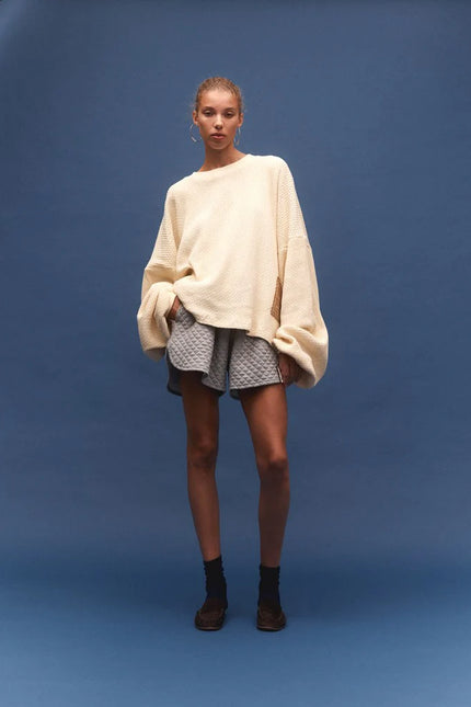 Kinga Csilla Pomiciare Canto Knit Jumper - 100% Cotton - Cream