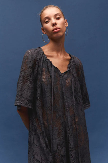 Kinga Csilla Midnight Lace Primavera Maxi Dress
