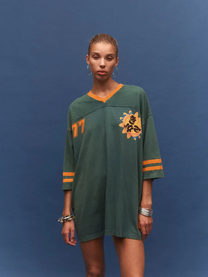 Kinga Csilla 77 Sun Team Tee Dress - Kelly Green/ Orange