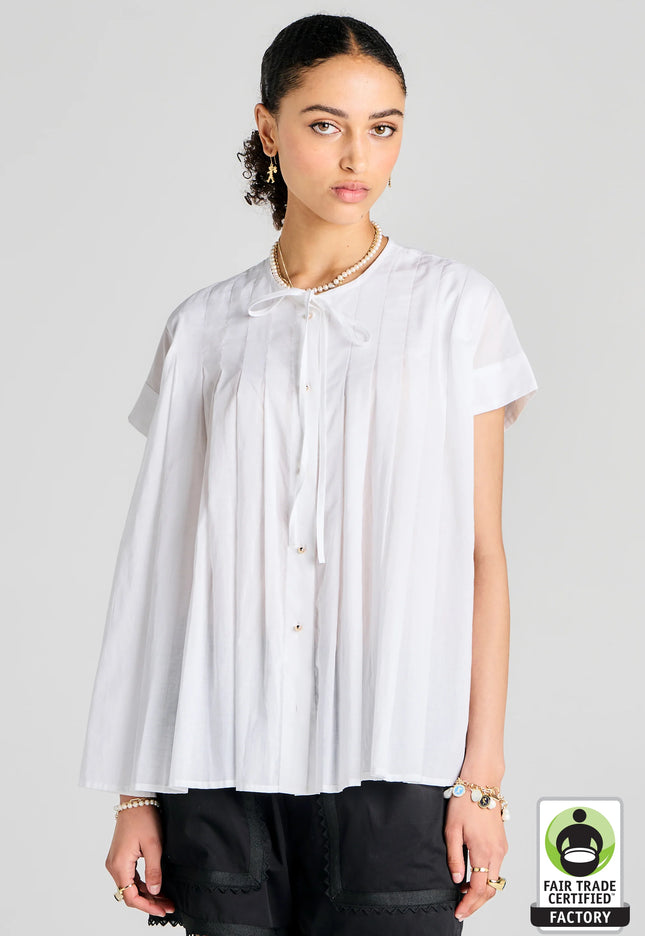 Karen Walker Furrow Sleeveless Shirt - White