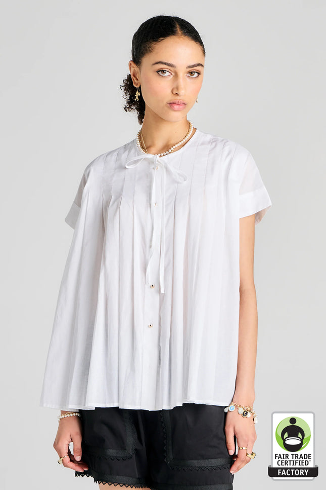 Karen Walker Furrow Sleeveless Shirt - White