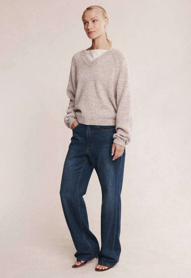 Marle Moss Sweater - Fleur Speckle