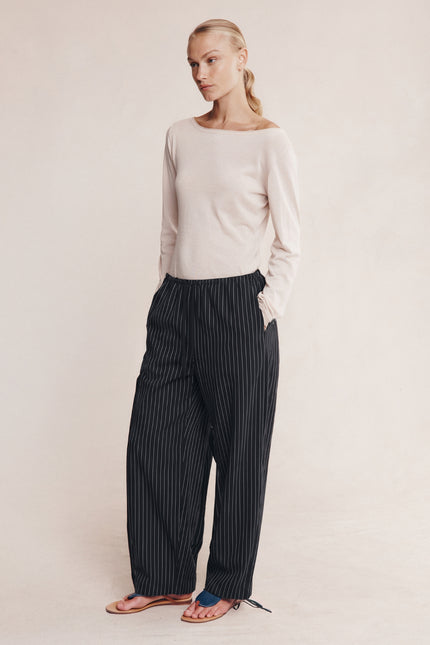 Marle Fatima Pant - Black Pin Stripe