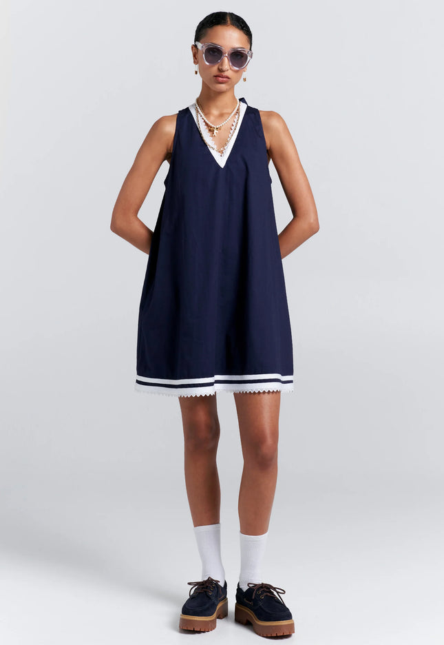 Karen Walker Match Mini Dress - Navy