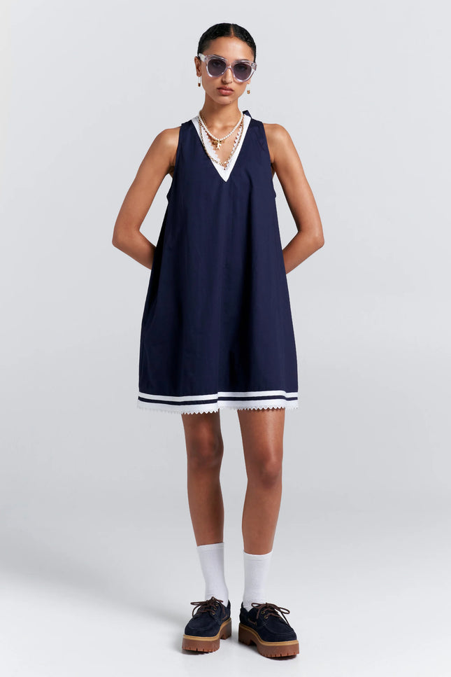 Karen Walker Match Mini Dress - Navy