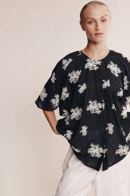 Marle Liberty Short Sleeve Shirt - Rice Flower