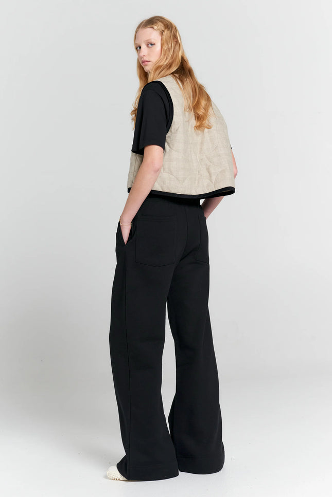 Karen Walker Pin Tuck Track Pants - Black