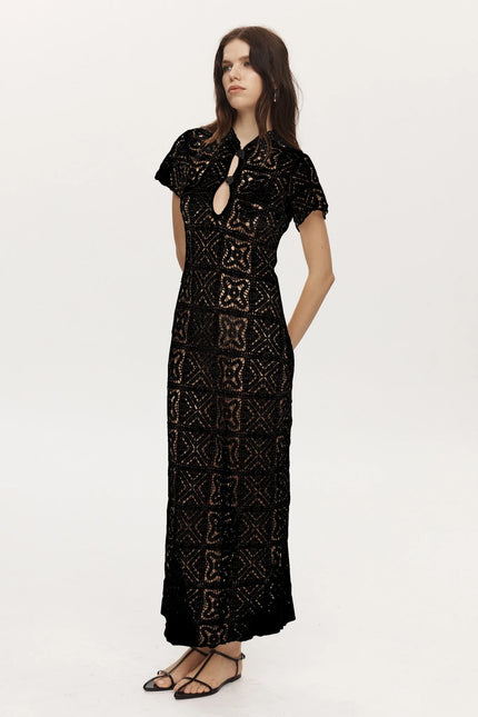 Marle Wanda Dress - Cotton Lace - Black