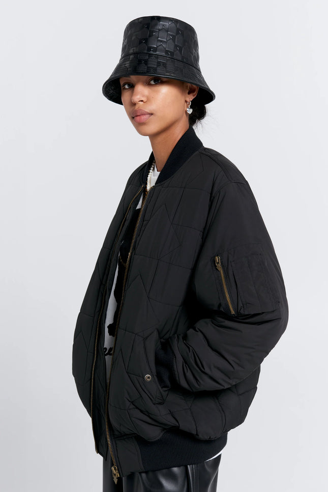 Karen Walker Quilted Bomber Jacket - Black