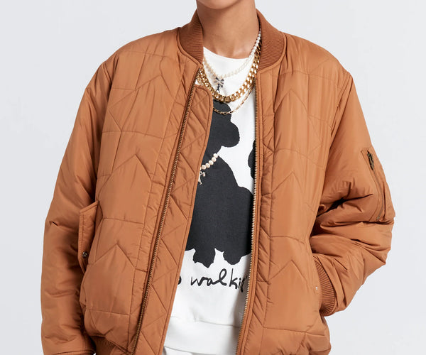 ジャケット・アウター karen Karen Walker Quilted Bomber Jacket - Dark Tan – is this Love?