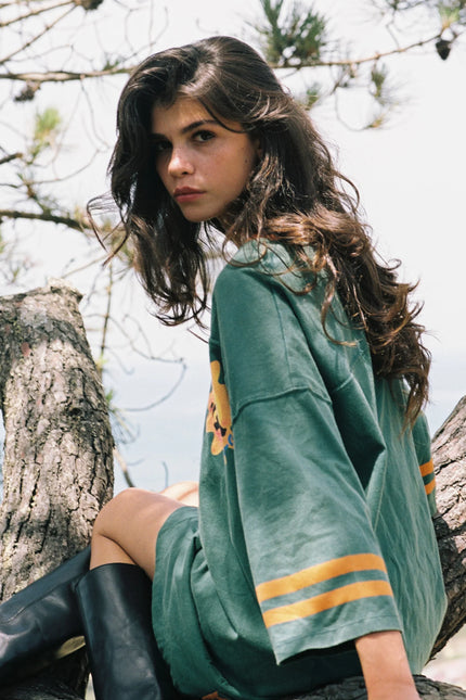 Kinga Csilla 77 Sun Team Tee Dress - Kelly Green/ Orange
