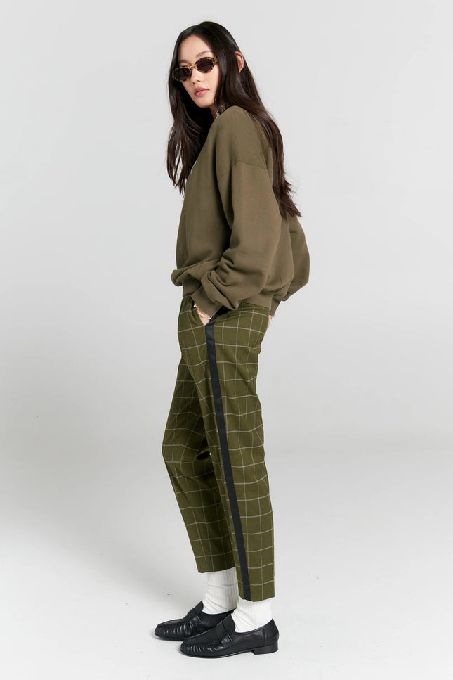 Karen Walker Runaway Girl Organic Cotton Crewneck Sweatshirt - Hunter Green
