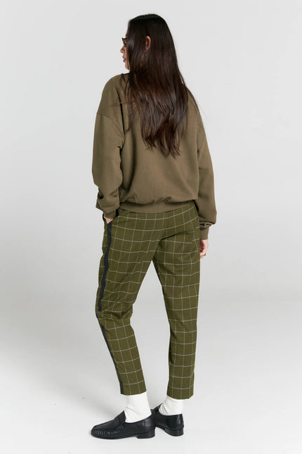 Karen Walker Runaway Girl Organic Cotton Crewneck Sweatshirt - Hunter Green