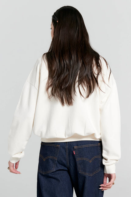 Karen Walker Runaway College Crewneck Sweatshirt - Ecru