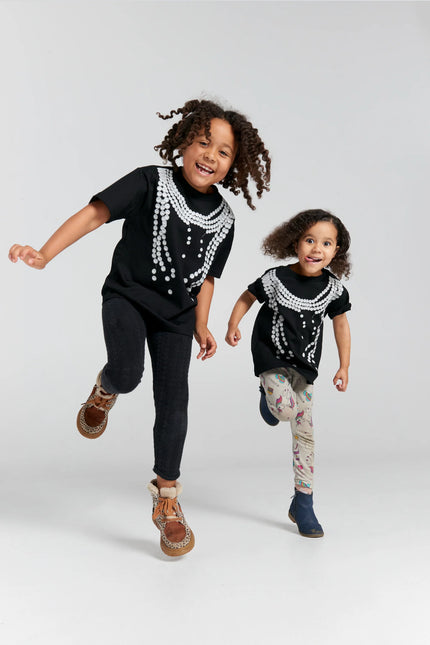 Karen Walker Mini Broken Pearls T-Shirt - Black