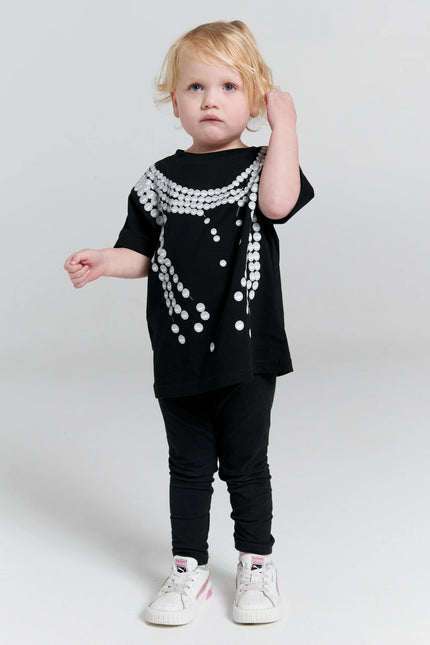 Karen Walker Mini Broken Pearls T-Shirt - Black