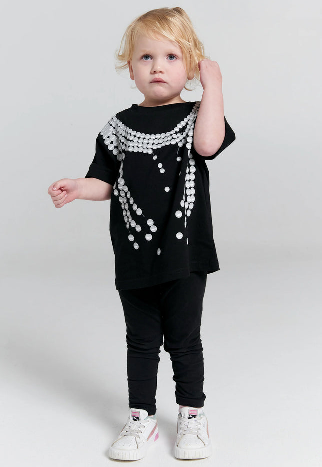 Karen Walker Mini Broken Pearls T-Shirt - Black