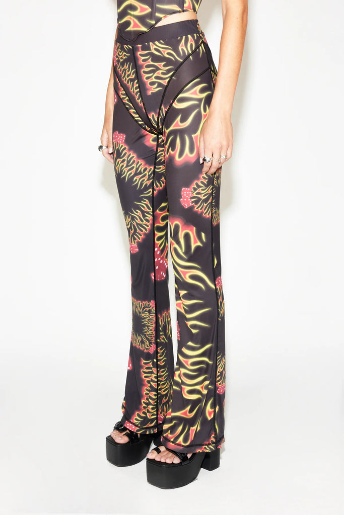Stolen Girlfriends Club Flaming Hearts Pant - Flames