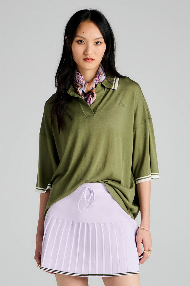 Karen Walker Relax Knit Polo - Green