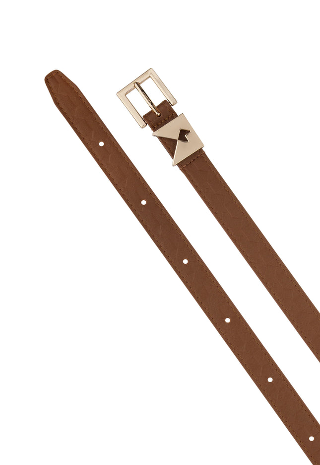 Karen Walker Monogram Keeper Belt - Dark Tan